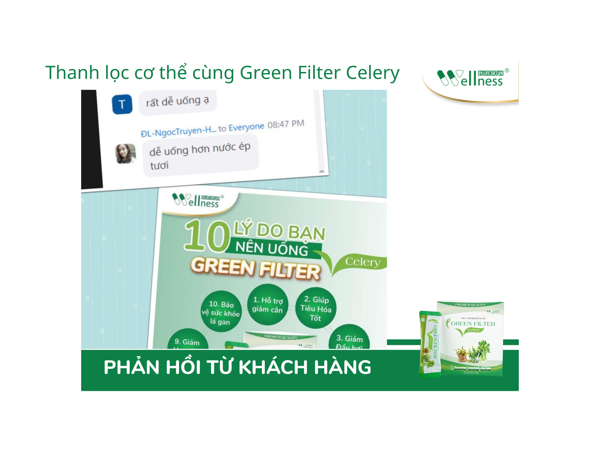 Green Filter Celery - Hương vị thơm ngon dễ uống