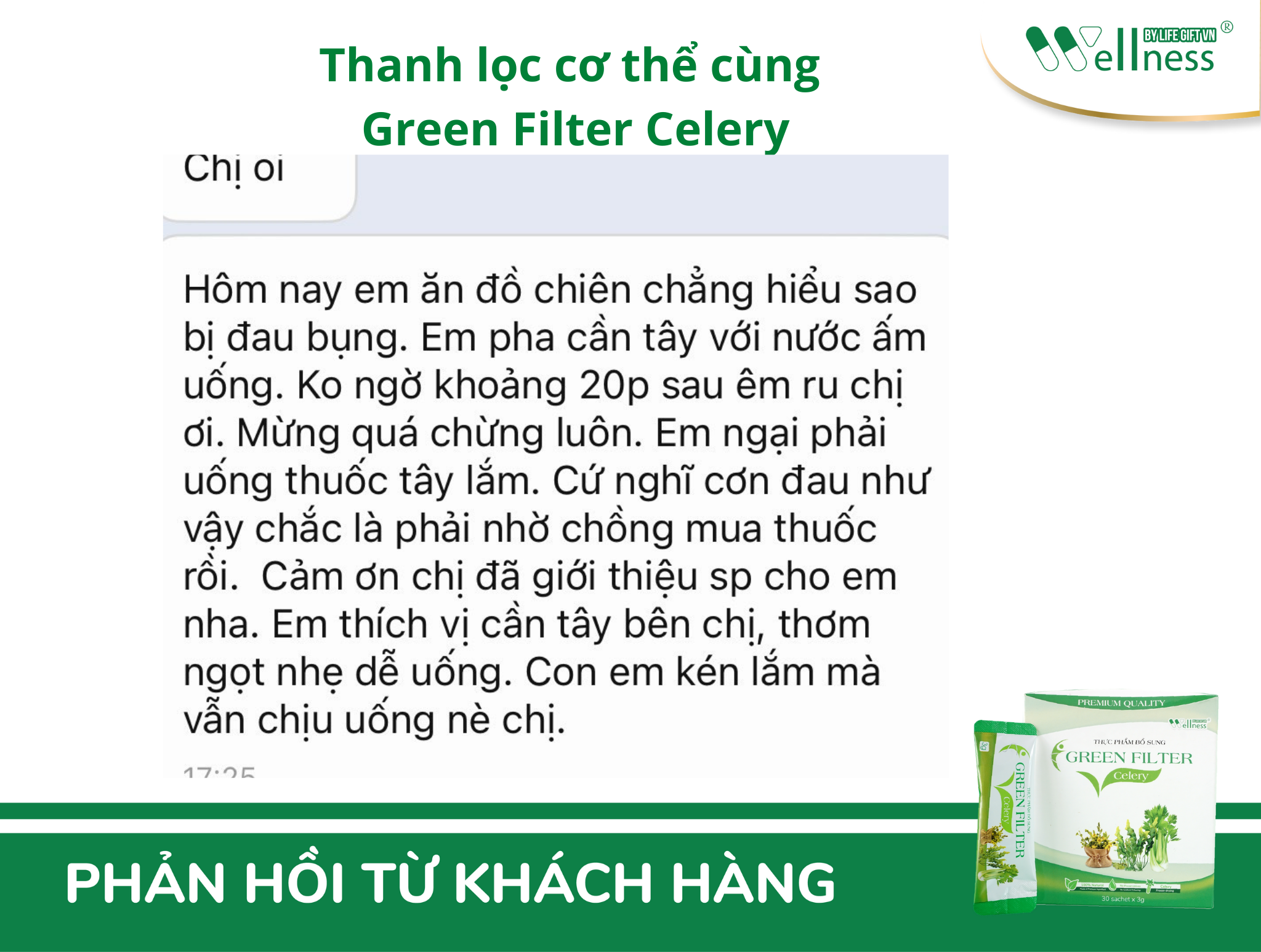 Thanh lọc cơ thể cùng Green Filter Celery - Wellness by Life Gift VN